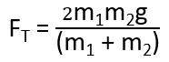 Derived Tension Equation With Two Hanging Masses on and Atwood Machine