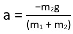 Acceleration of modified Atwood machine