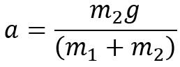 acceleration of both masses in a modified Atwood Machine