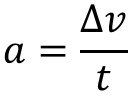 acceleration equation