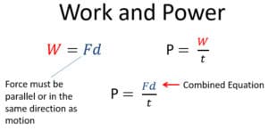 Work and Power Equations