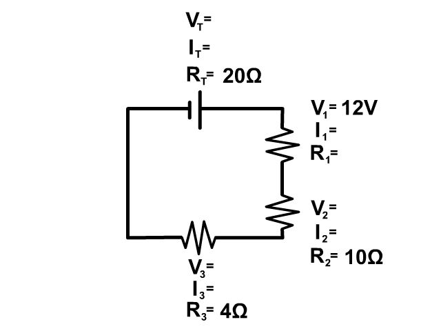 Series Circuit Example Problem 3