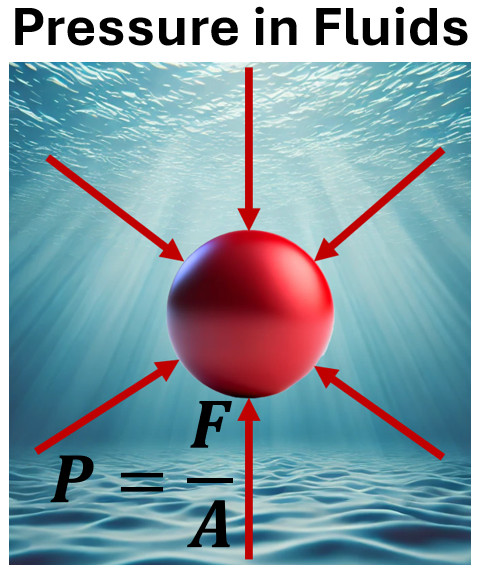 Pressure in Fluids P=F/A